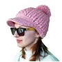 В'язана шапка рожева