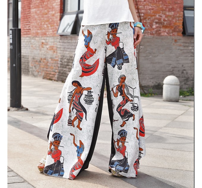 Жіночі брюки кльош східні в стилі ретро бохо