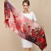 Шовковий шарф-палантин з трояндами