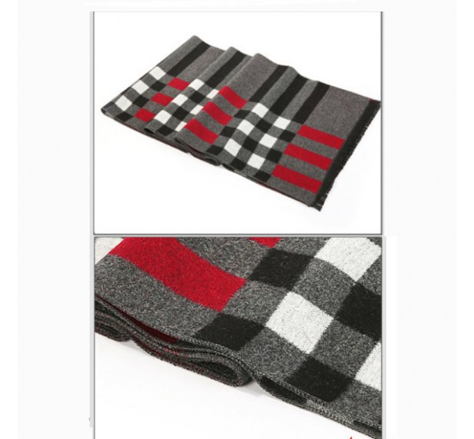 Чоловічий шарф кашеміровий в стилі Burberry