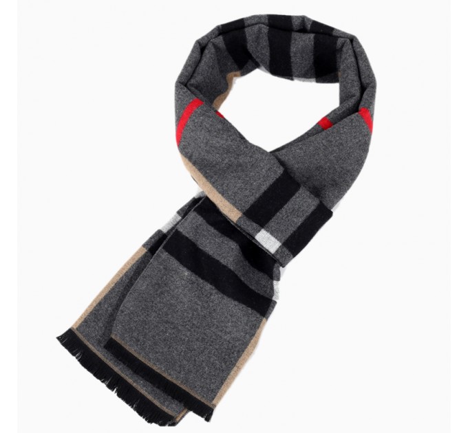 Чоловічий шарф кашеміровий в стилі Burberry