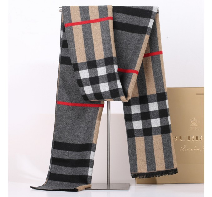 Чоловічий шарф кашеміровий в стилі Burberry