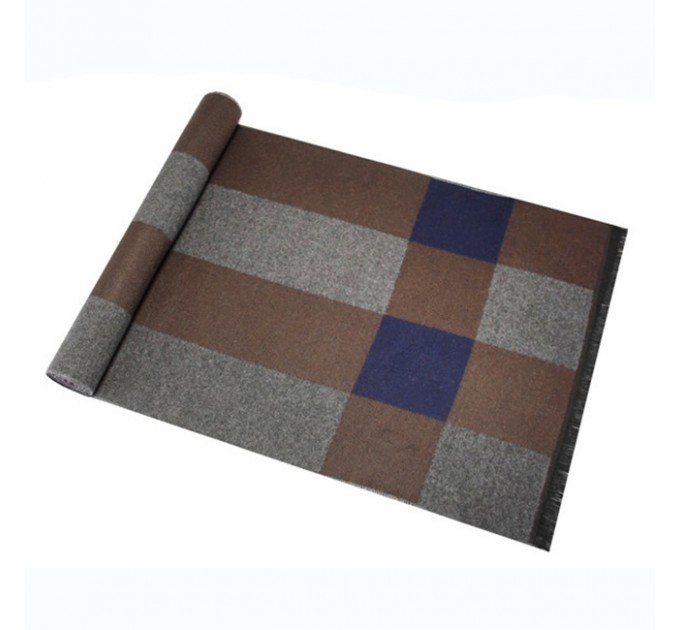 Чоловічий шарф сіро-коричневий