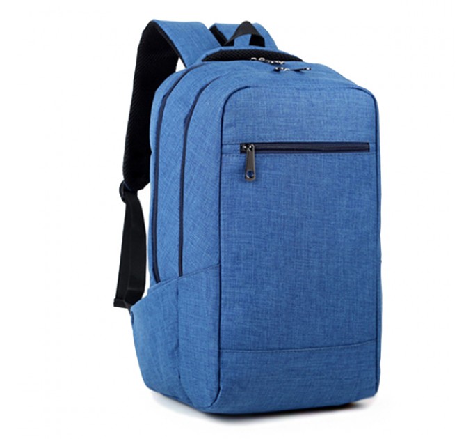 Тканинний рюкзак шкільний синій стильний