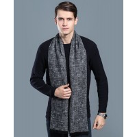 Шарф чоловічий сірий кашеміровий, 180*30 Шарф чоловічий сірий кашеміровий, 180*30