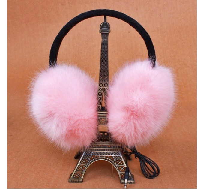Хутряні навушники рожеве диво