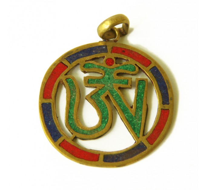 Тибетський металевий кулон знак Ом
