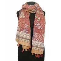 Шарф-накидка з пензликами Шарф-накидка з пензликами