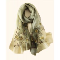 Шарф-хустка зелений шифон Шарф-хустка зелений шифон