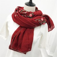 Жіночий шарф бавовна вишня Жіночий шарф бавовна вишня