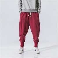 Чоловічі штани алладіни червоні стильні з кишенями L, XL, 2ХL, 3ХL