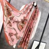 Рожевий шарф хустку шовковий стильний