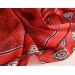 Червоний шовковий шарф накидка